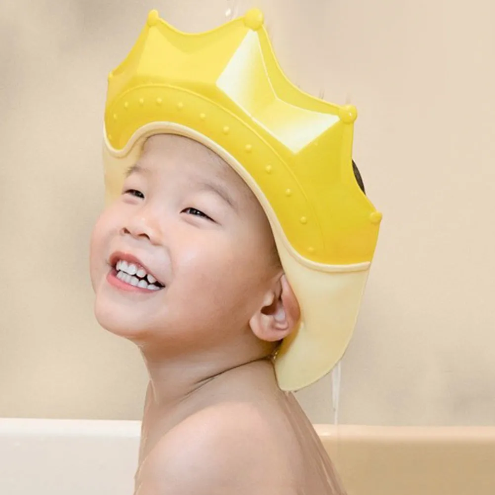 

2 шт. силиконовые детские шапочки для душа, регулируемые, мягкие, водонепроницаемые, для мытья волос малышам, принадлежности для купания