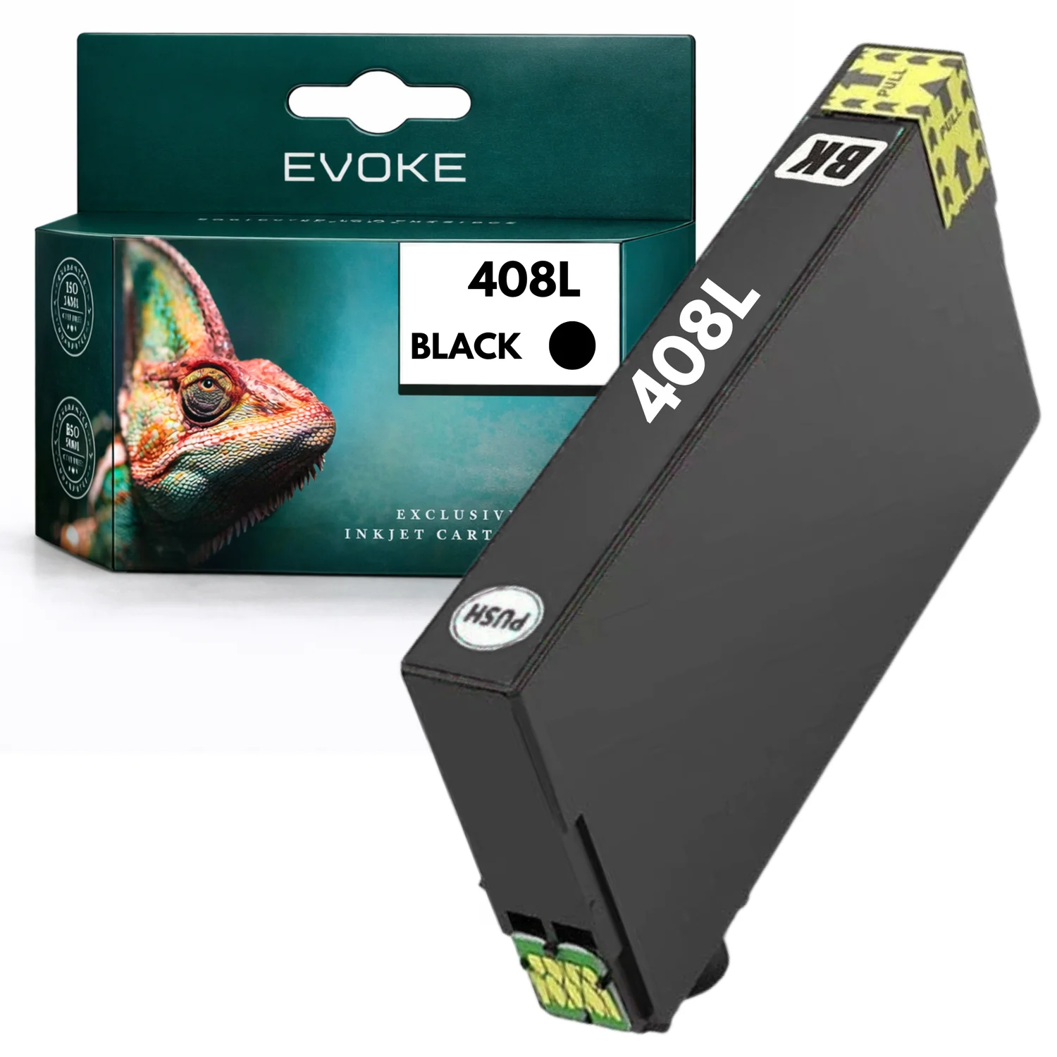 Evoke-compatibele inkt voor Epson 408L T09K140, zwart, voor de Workforcepro Wf-C4810Dtw.