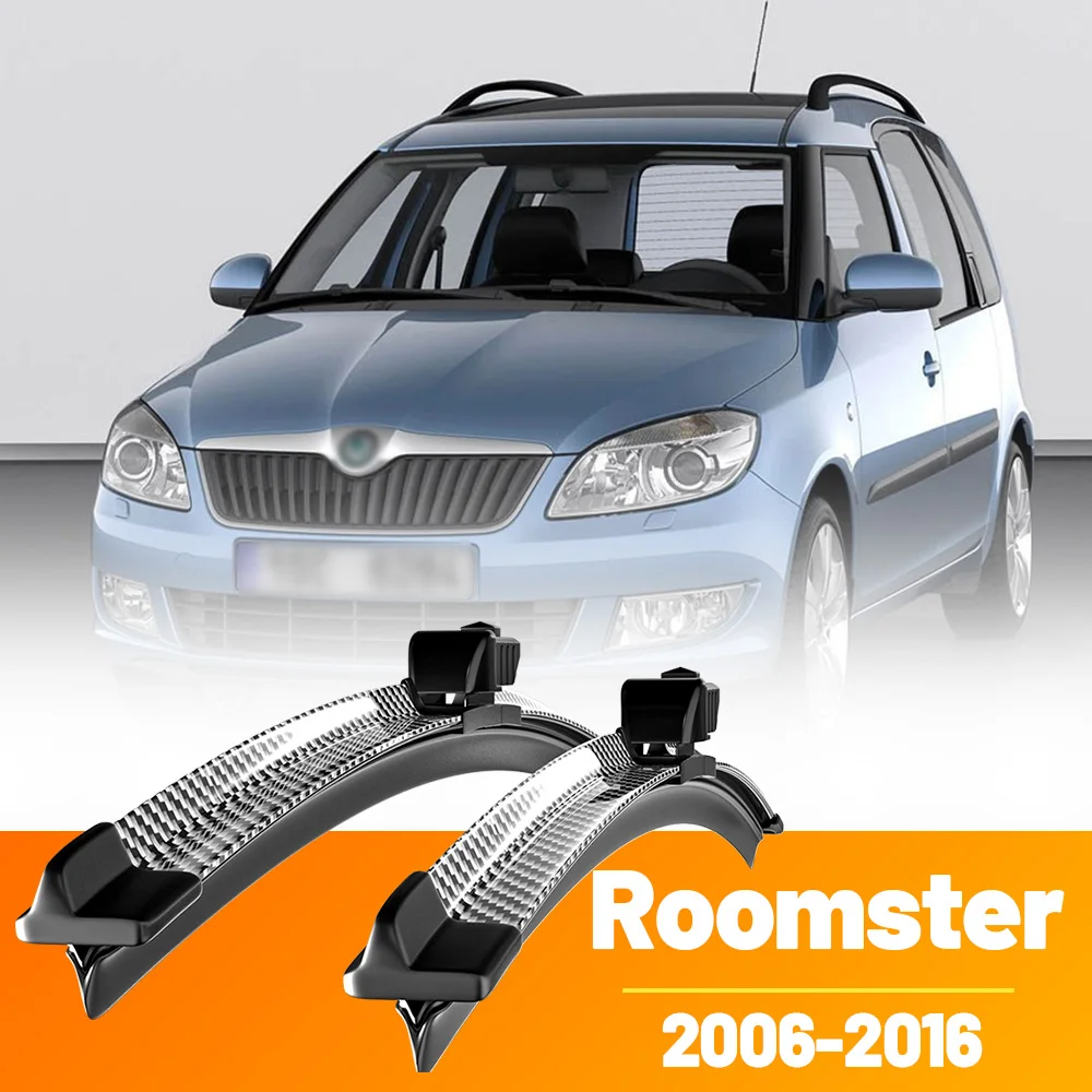 

2pcs Front Windshield Windscreen Wiper Blades Carbon Fibre Wipers For Skoda Roomster 2006-2016 2007 2008 2009 2011 2012 2014