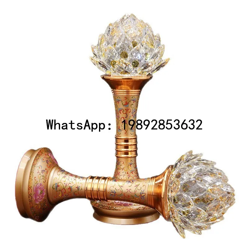 CZ Household Lotus Ornament Plug-in Buddha Offering Eternal Light Buddha Altar Guanyin Buddha Offering Ornament