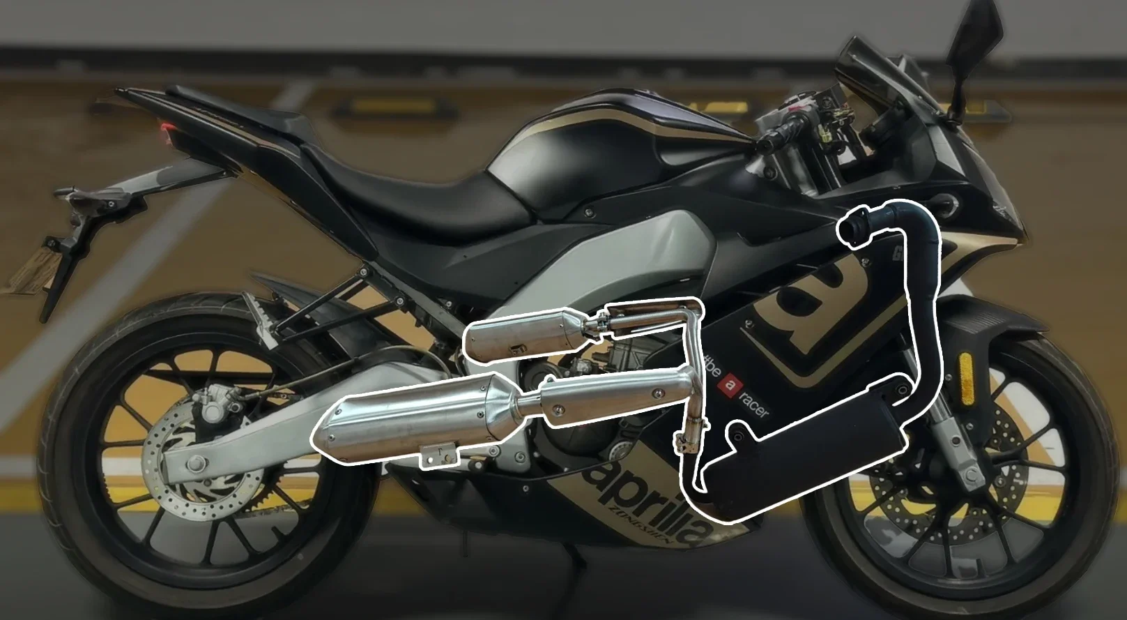 

BRANDNEW Motorcycle Modified double tube Exhaust Link pipe Exhaust Muffler Full System For Piaggio Aprilla CR150 CR250 APR150