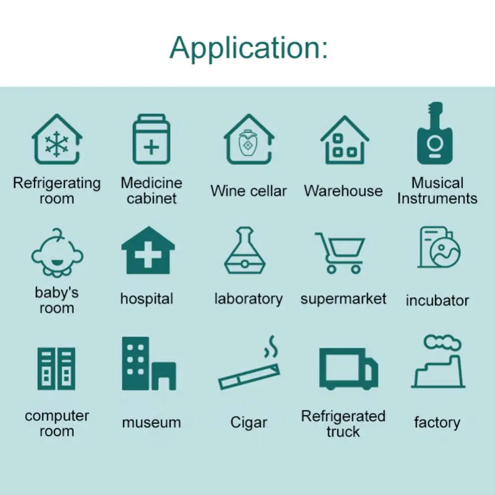 Termómetro higrómetro de monitoreo para refrigerador, detector Digital interior, Sensor de temperatura Wifi inteligente para el hogar, 1 ~ 10 Uds.