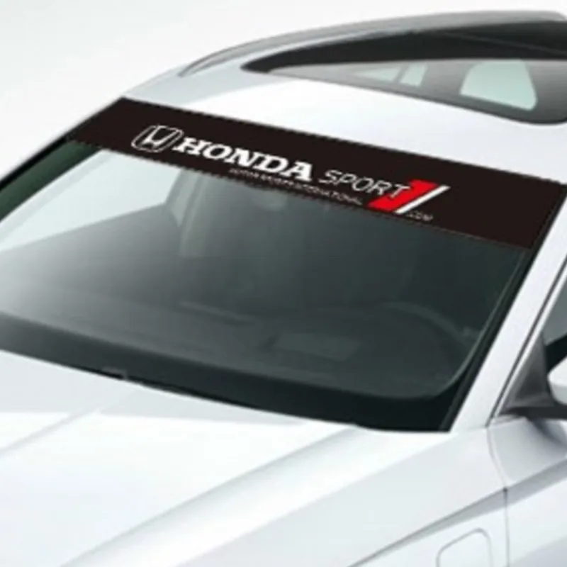 

Наклейка на переднее лобовое стекло автомобиля, наклейка, украшение для Honda Civic Accord Fit Jazz CRV BRV HRV Insight Pilot Passport TYPE-R