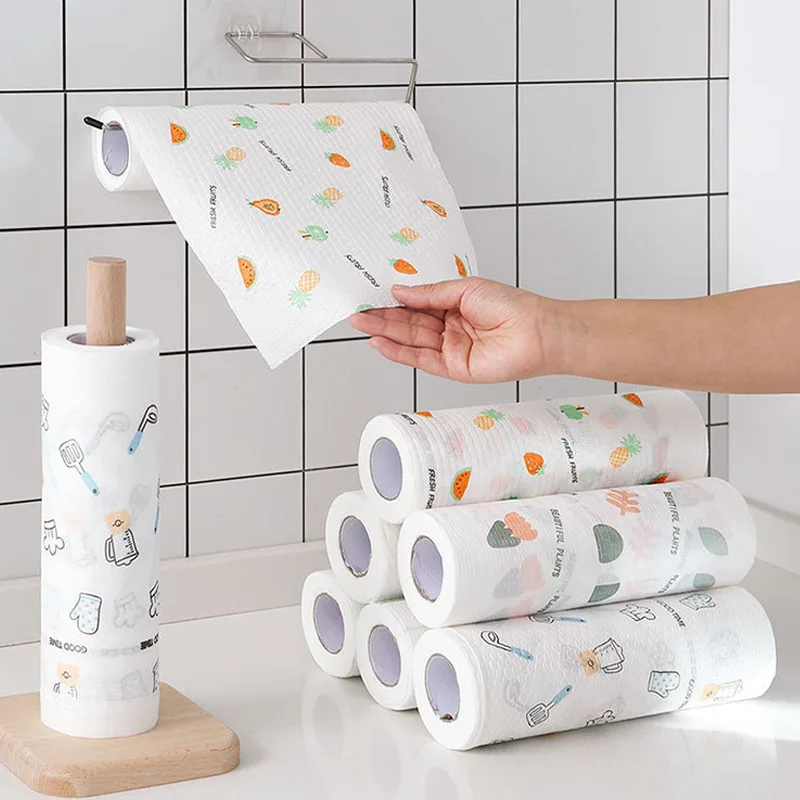 

Lazy Rag Dry Wet Dual Use Household Cleaning Supplies Kitchen Paper Special Disposable Dish Cloth Super Absorbent Oil Resistant