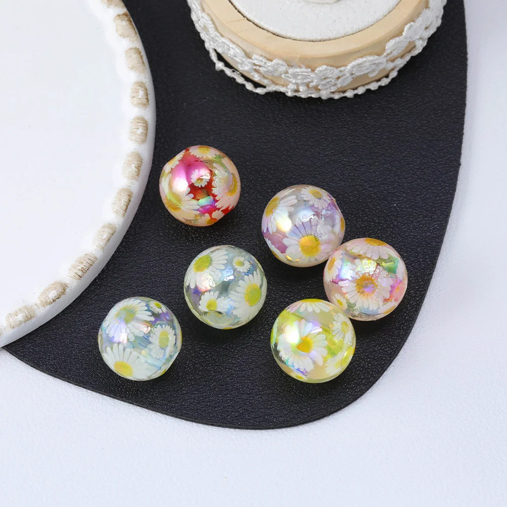

Cordial Design 100Pcs 16*16MM DIY Print Bead/Aurora Effect/Hand Made/Jewelry Findings & Components/Round Shape/Acrylic #18691