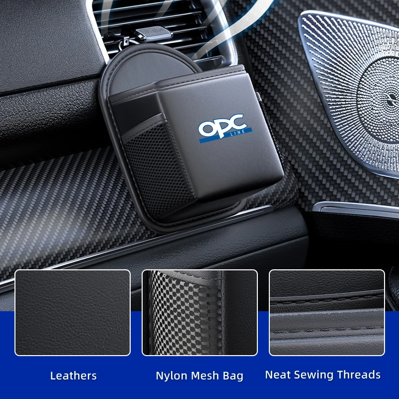 Saco de armazenamento de saída de ar do carro telefone pendurado saco suprimentos malha bolso quadrado caixa de armazenamento de ventilação de ar condicionado do carro para opel astra