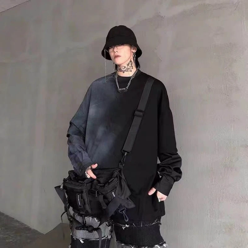 التكتيكية Techwear الهيب هوب انفصال مجتمعة الخصر حقيبة الرجال النساء متعددة الوظائف Crossbody حقيبة صدر للرجال الشارع حزمة مراوح عادية