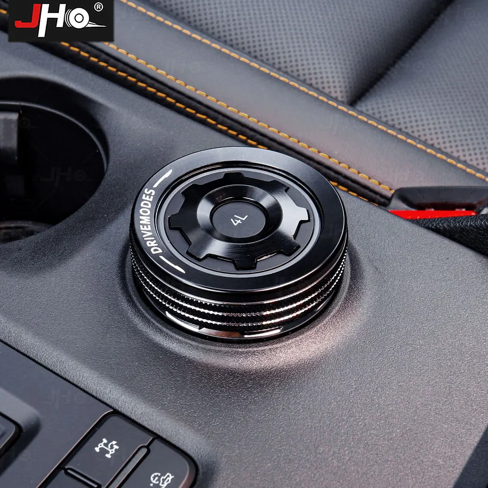 JHO Central Drive Mode Button Volume Knob Cover Trim 6PCS Engine Start Stop Switch Ring for Ford Ranger T9 Interior Accessories