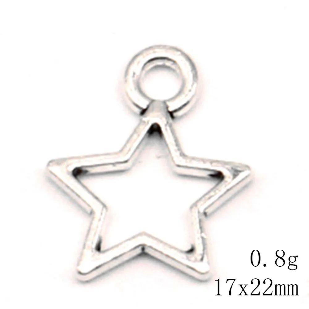 20pcs 17x22mm Pentagram Charms Pendant For Jewelri Home Decor Crafts Male Jewelry Antique Silver Color image 4