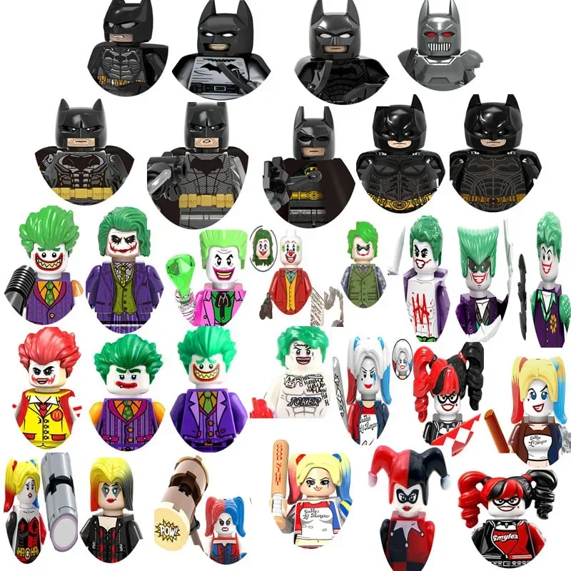 Joker Batman Harley Quinn CatBuilding Blocks Hero Anime Bricks Dolls Mini Action Toy Figures Assemble Blocks Gift  kids toys