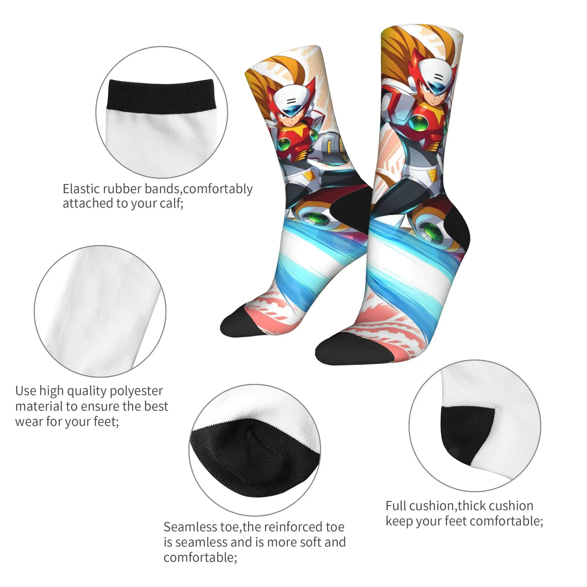 Game Mega Robot Man Sokken Nieuwigheid Kousen Mannen Ademende Outdoor Sportsokken Herfst Patroon Antislip Sokken