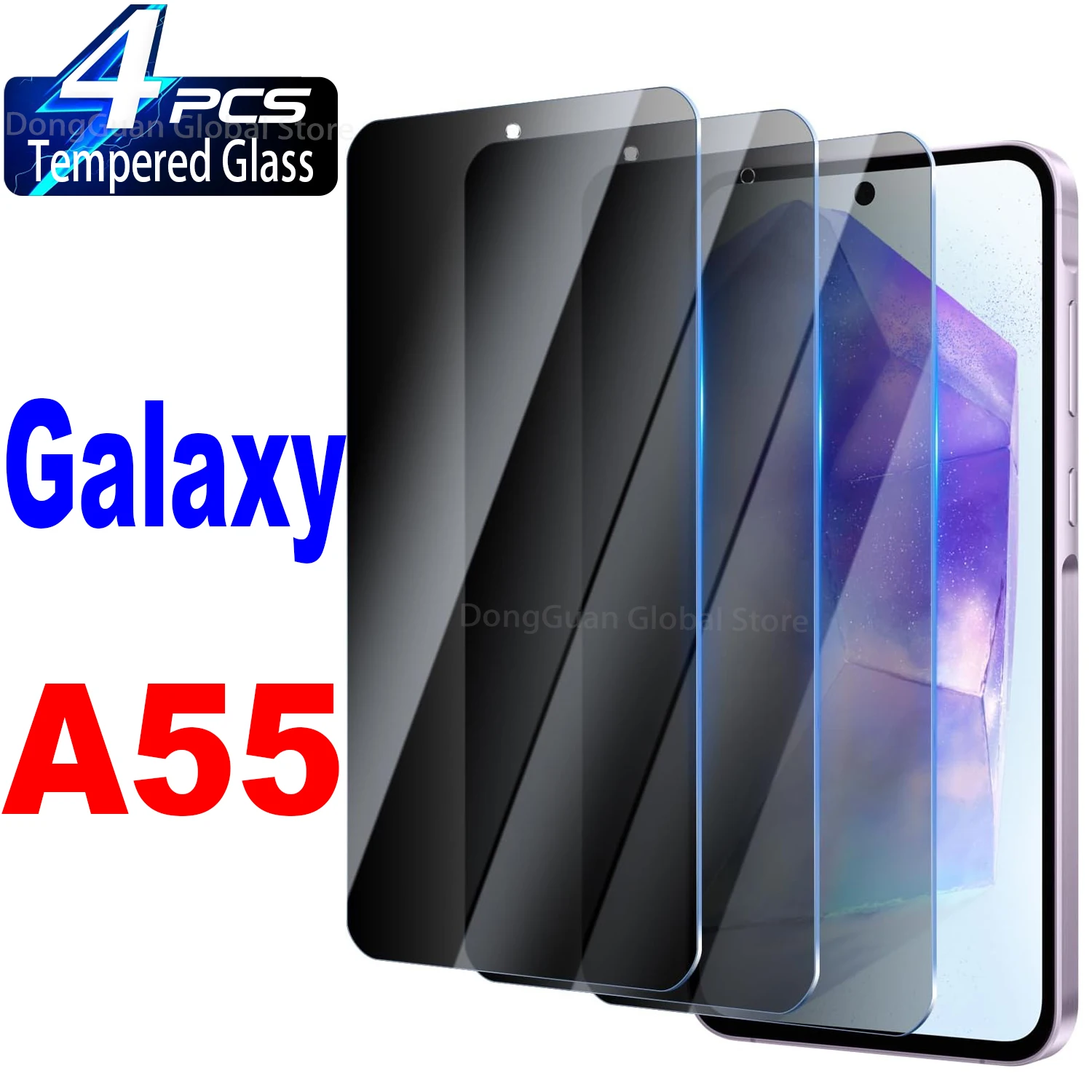 

For Samsung Galaxy A55 Anti Spy Tempered Glass Protector Privacy Screen