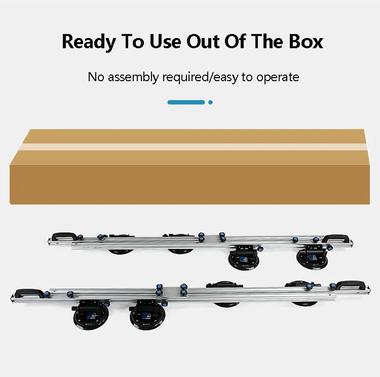 Large Format Tile Slab Carry System Granite Ceramic Tile Handling Lifter Tool with Silicone Suction Cups