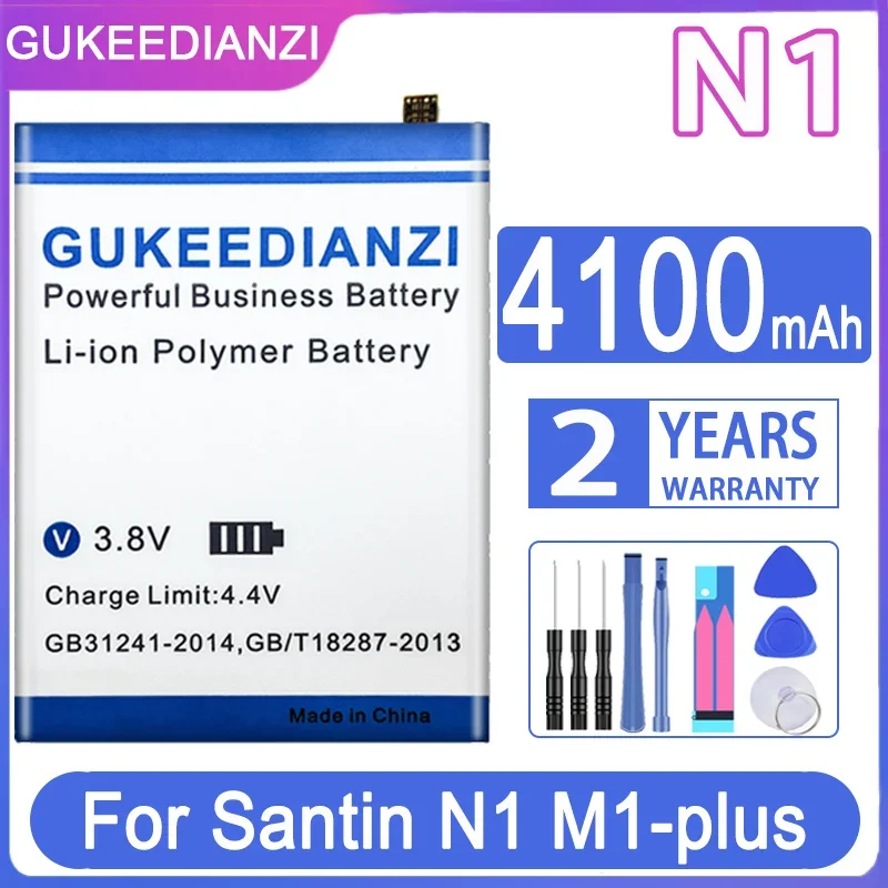 

GUKEEDIANZI Replacement Battery N 1 4100mAh for Santin N1 M1-plus Batteries