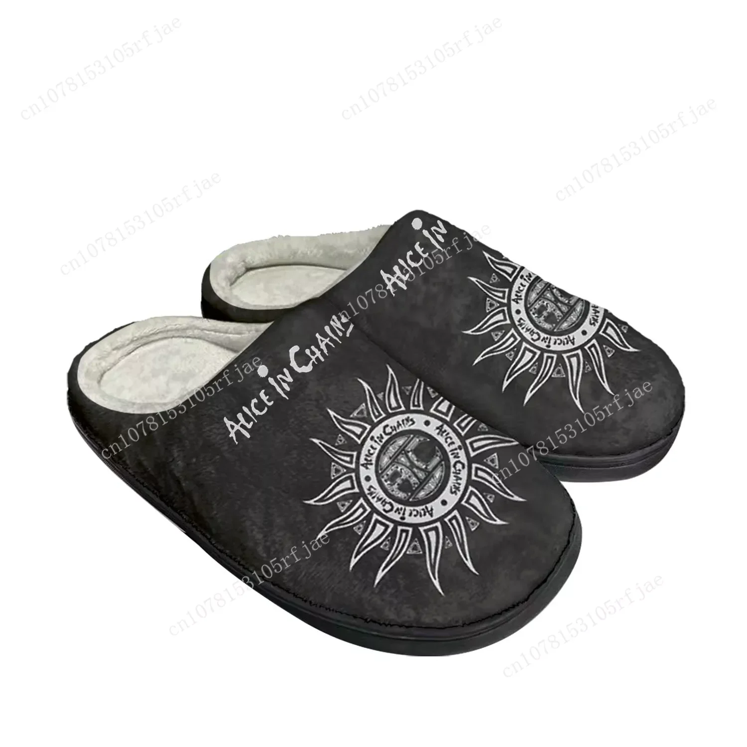 

Alice In Chains Metal Rock Band Pop Home Cotton Custom Slippers Mens Womens Sandals Plush Bedroom Keep Warm Shoe Thermal Slipper