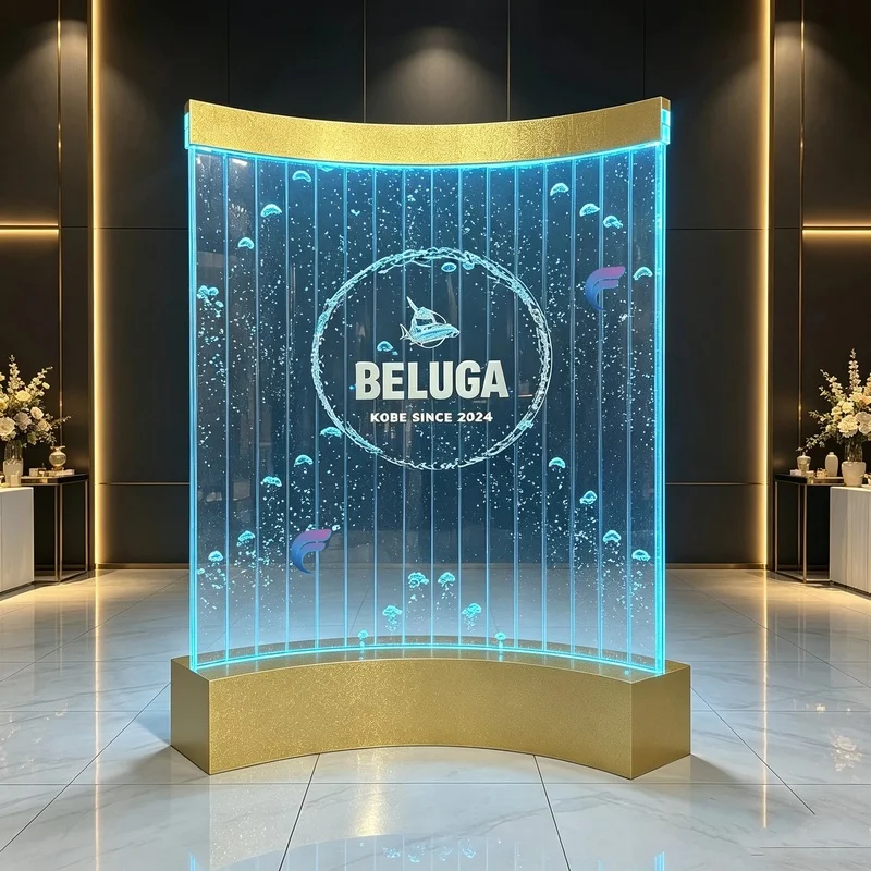 custom.Digital Controlled Acrylic Bubble Wall Color Changing Light Dancing Bubble Wall Divider Commercial Home Decor Fount