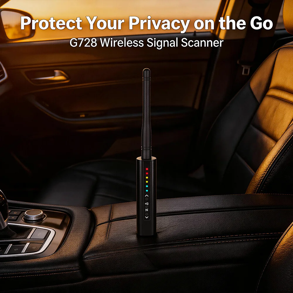 g728-ポータブル型盗聴防止rf検知器、ワイヤレス信号スキャナー。ホテルや旅行先で使用できるgsm盗聴器、gps追跡装置、隠しカメラを検知します。