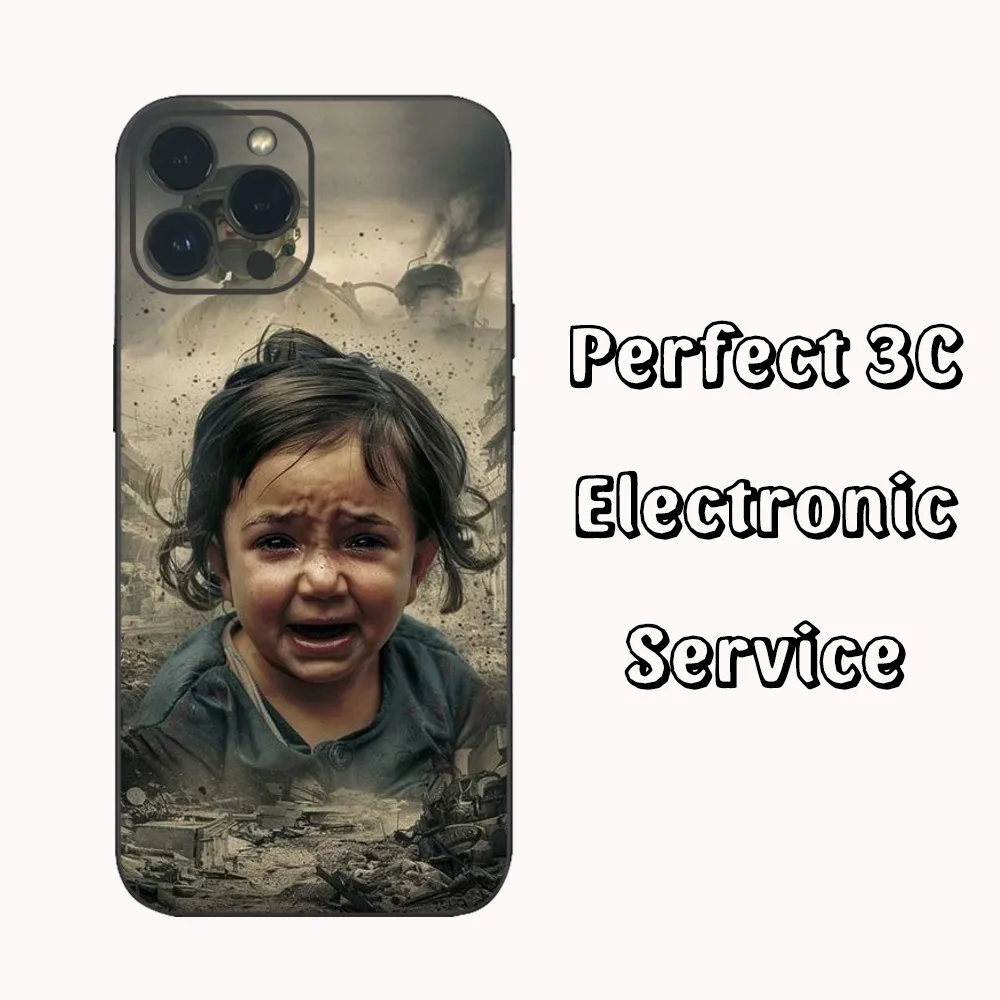 Child's Gaze Of Destruction Gaza Phone Case For IPhone16 15 14 13 12 Mini 11 Pro XS Max X XR SE5 6 7 8 Plus Soft Silicone Cover