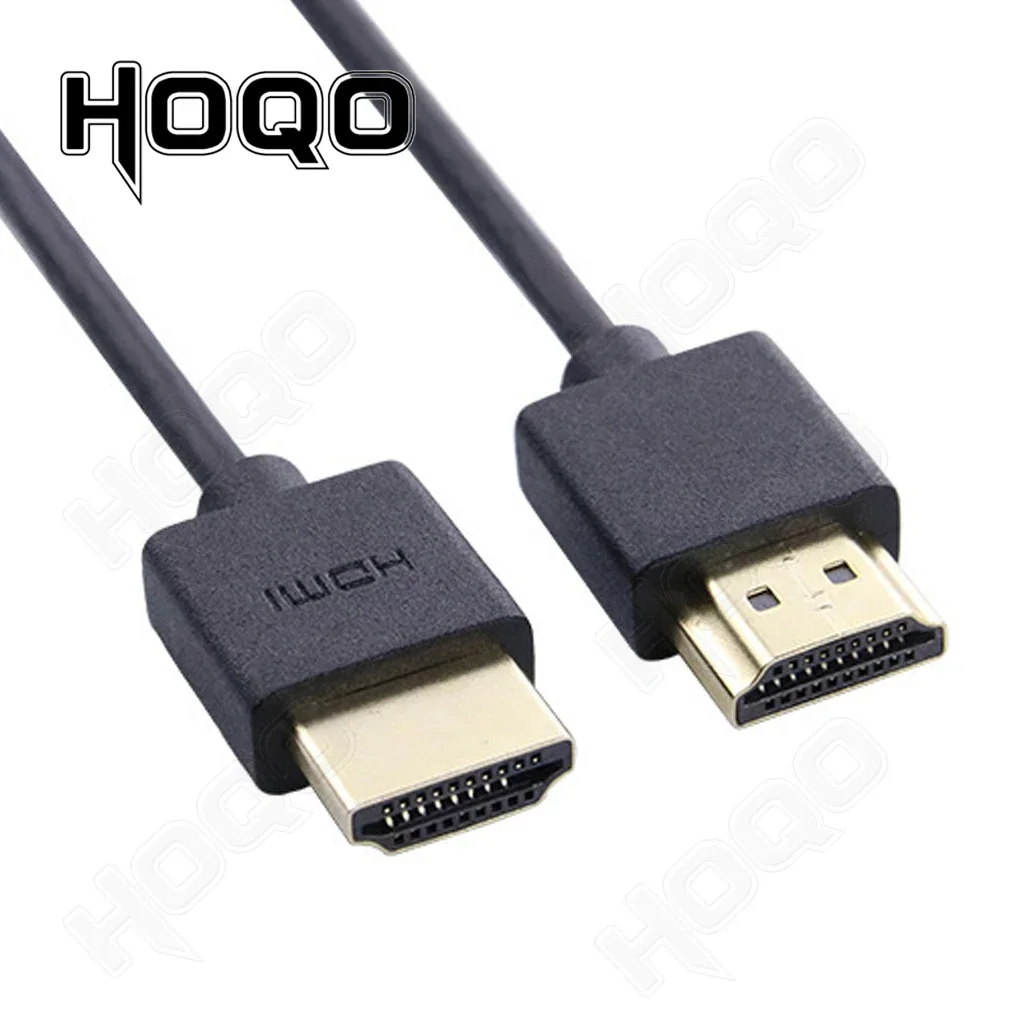 Ultra thin 4k HDMI to Micro HDMI to Mini HDMI Cable OD 3.2mm Super Soft @60hz Light-weight Portable 1short thin hdmi2.0 coiled