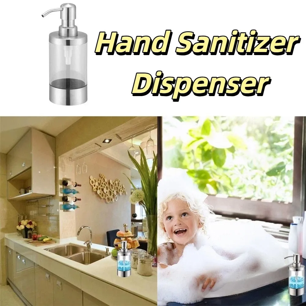 

350ml Capacity Hand Sanitizer Dispenser Press Type Manual Refillable Design Shampoo Dispenser Manual Pump Transparent