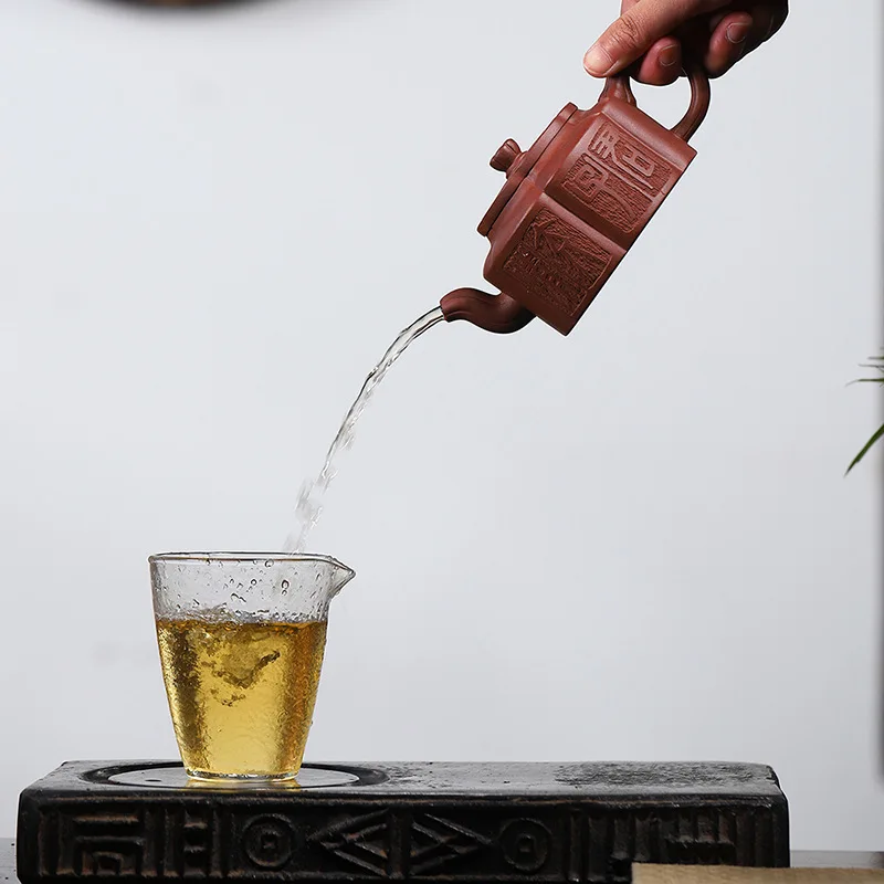 מניפה בעבודת יד מגולף עפרת סגול פרח שזיף פרח צלחת שבועי גבוה, בינוני ונמוך בדרגה