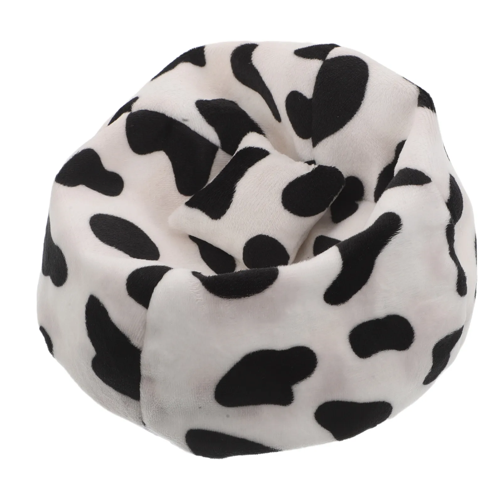 

Миниатюрная мебель для кукольного домика: диванчик с коровьим принтом из мягкой ткани, украшение для приборной панели автомобиля, мини-диванчик для декора, для фигурок-бобблхедов