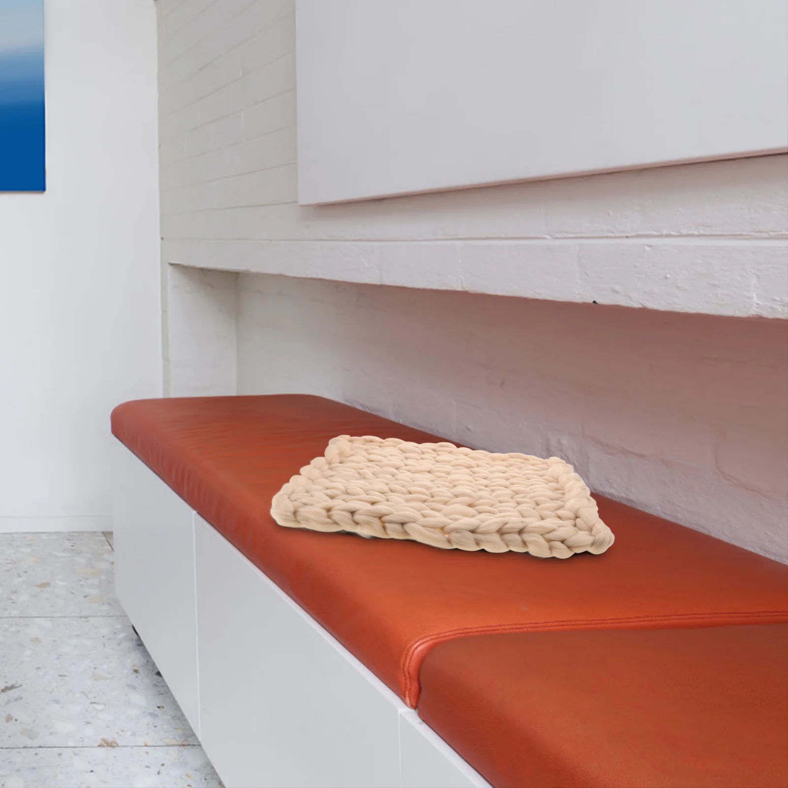 

Handmade Chunky Knit Blanket Large Thick Woolen Knitted Throw for Bed Sofa Chair Cozy Soft Warm Couch Blanket Large