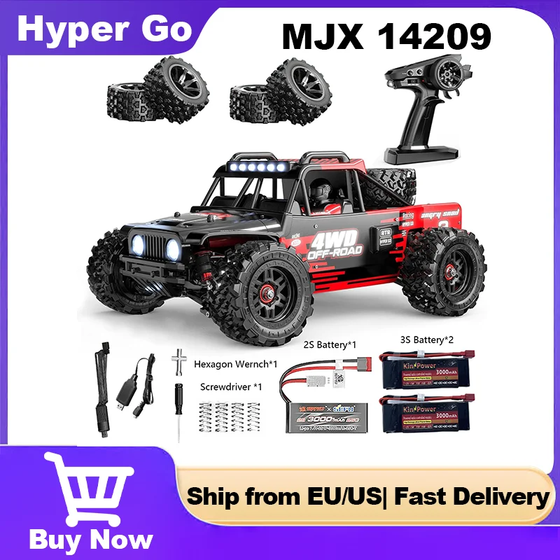 Hyper Go MJX 14209 1/14 RC Auto Motore Brushless 4WD Off-Road Auto Telecomandate 55km Ad Alta Velocità Racing Drift Toy