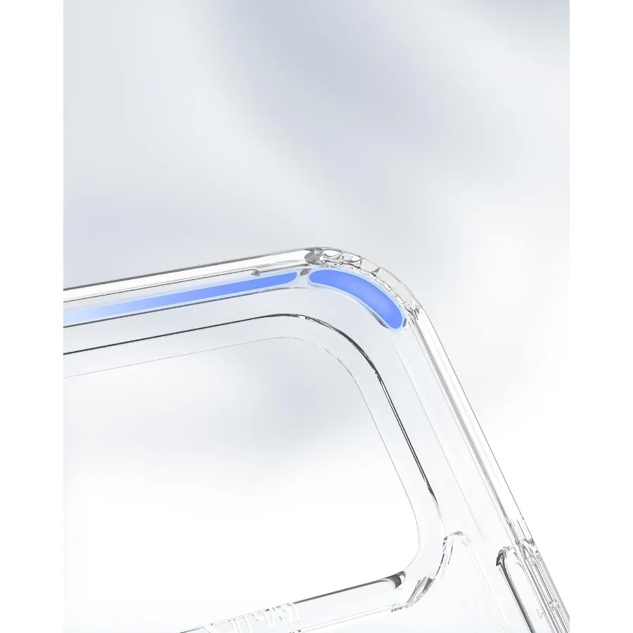 Capa projetada diamante transparente para telefone 17 Pro, compatível com MagSafe, proteção de grau militar à prova de choque, nunca amarela