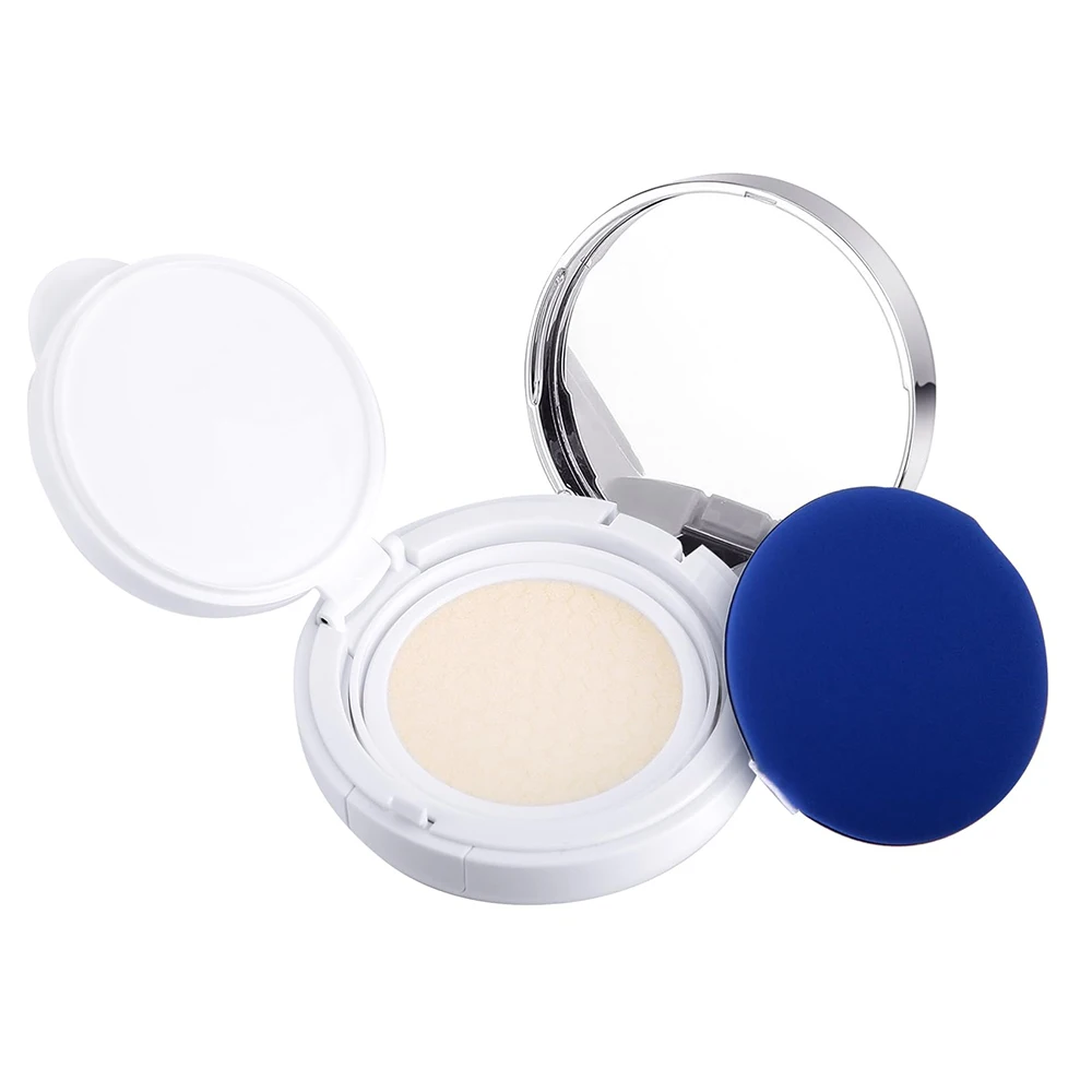 

15ml 0.5oz Air Cushion White Empty Luxurious Powder Puff Container with Sponge Puff Mirror Refillable Foundation BB Cream Box