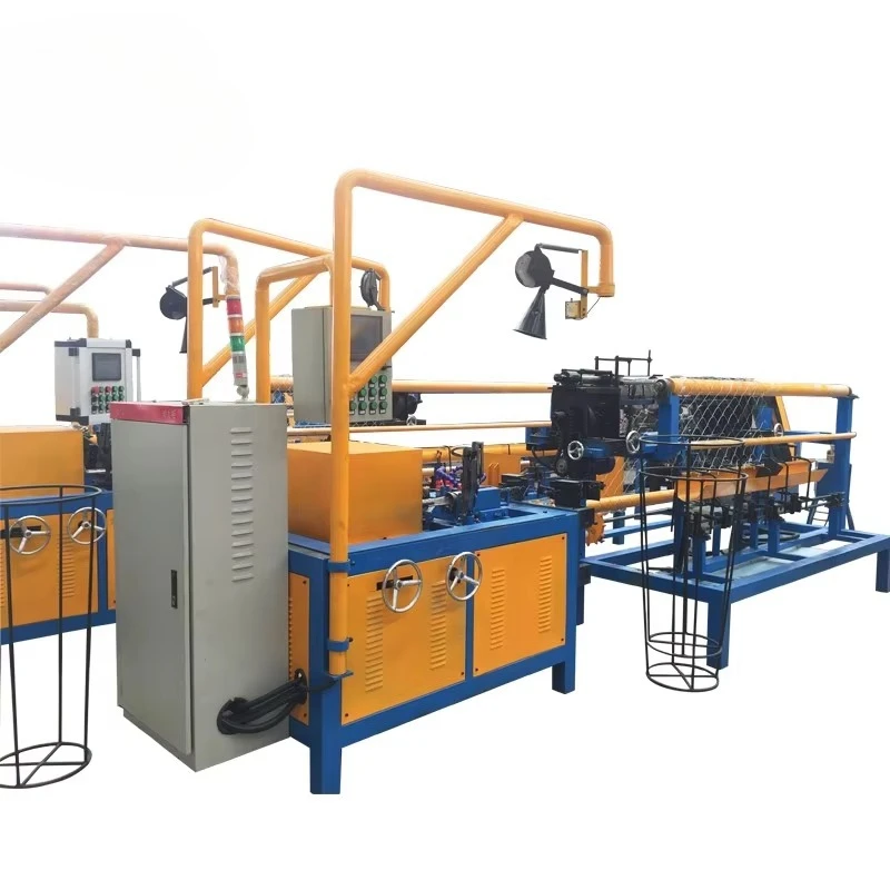 Automatically Quality Assurance Steel Wire Diamond Mesh Fence Making Machine Weaving Mesh PLC Control Chain Link Fence