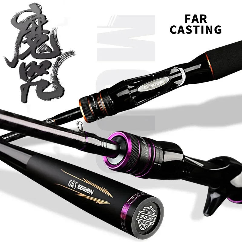 Bass 1.98m 2.13m 2.28m 3 Colors 30T Carbon Blank Long Casting Fishing Rod Carbon Spinning Rod Casting Sea Bass Fishing Rods