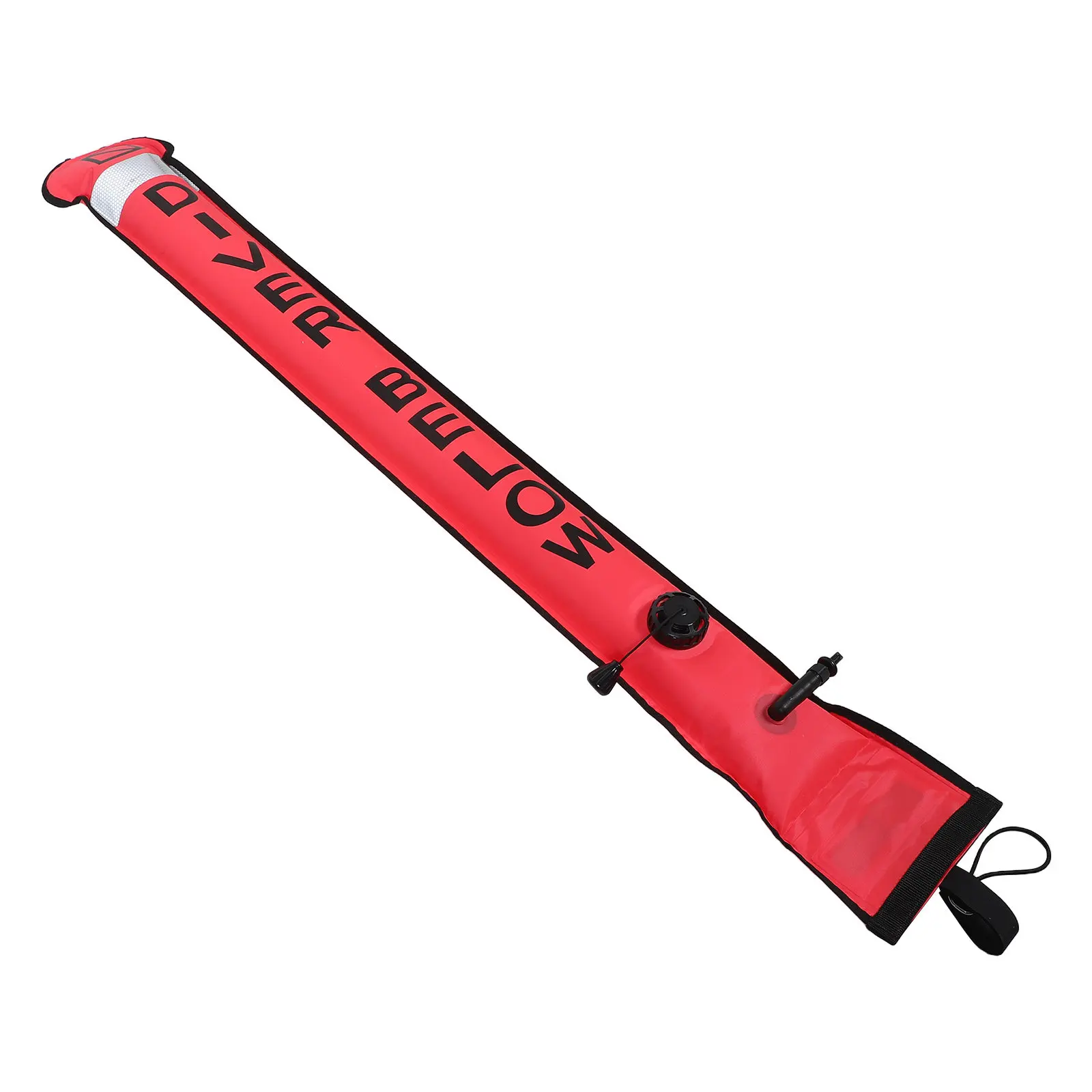 Scuba Marker Buoy Reflective Strip High Visibility Dive Signal Tube Compact Portable Scuba Diving Safety Equipment Surface