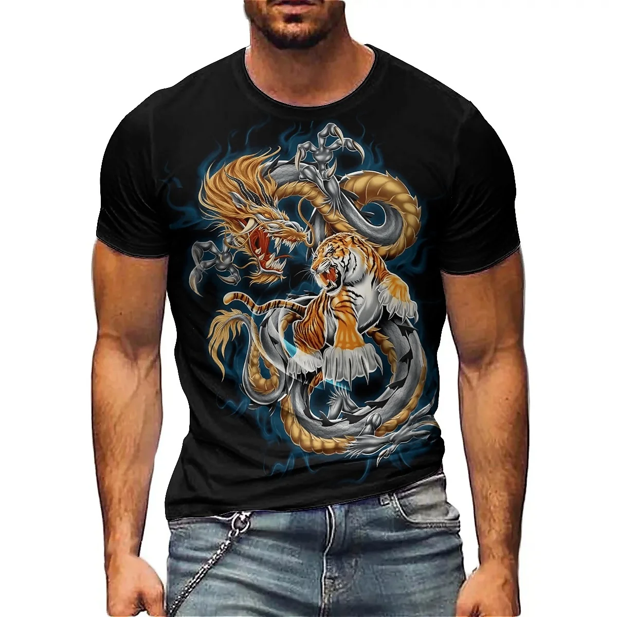 2026 New Fantasy Art Men's 3D Printed Short-Sleeve T-Shirt - Men's Couple Outfit Top