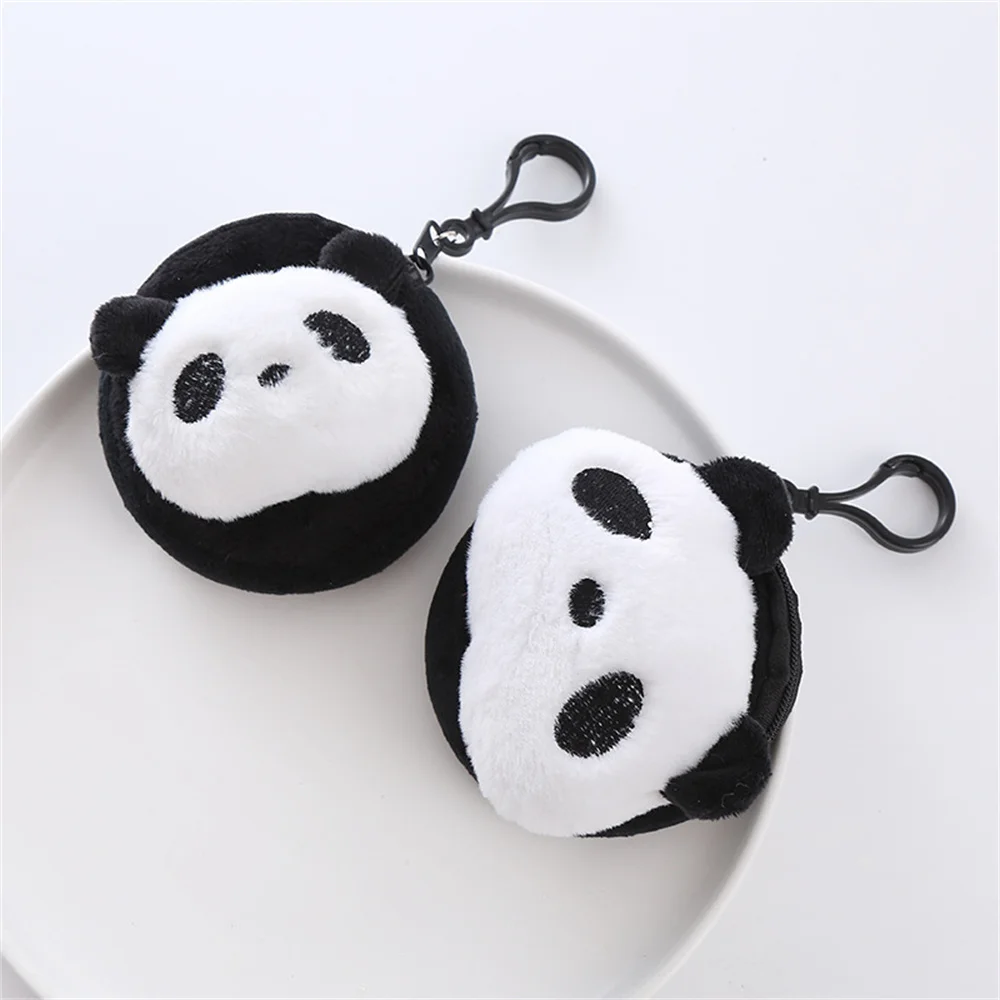 New Creative Panda Earphone Set Wallet Car Keychain Backpack Hanging Decoration Cute Keychain