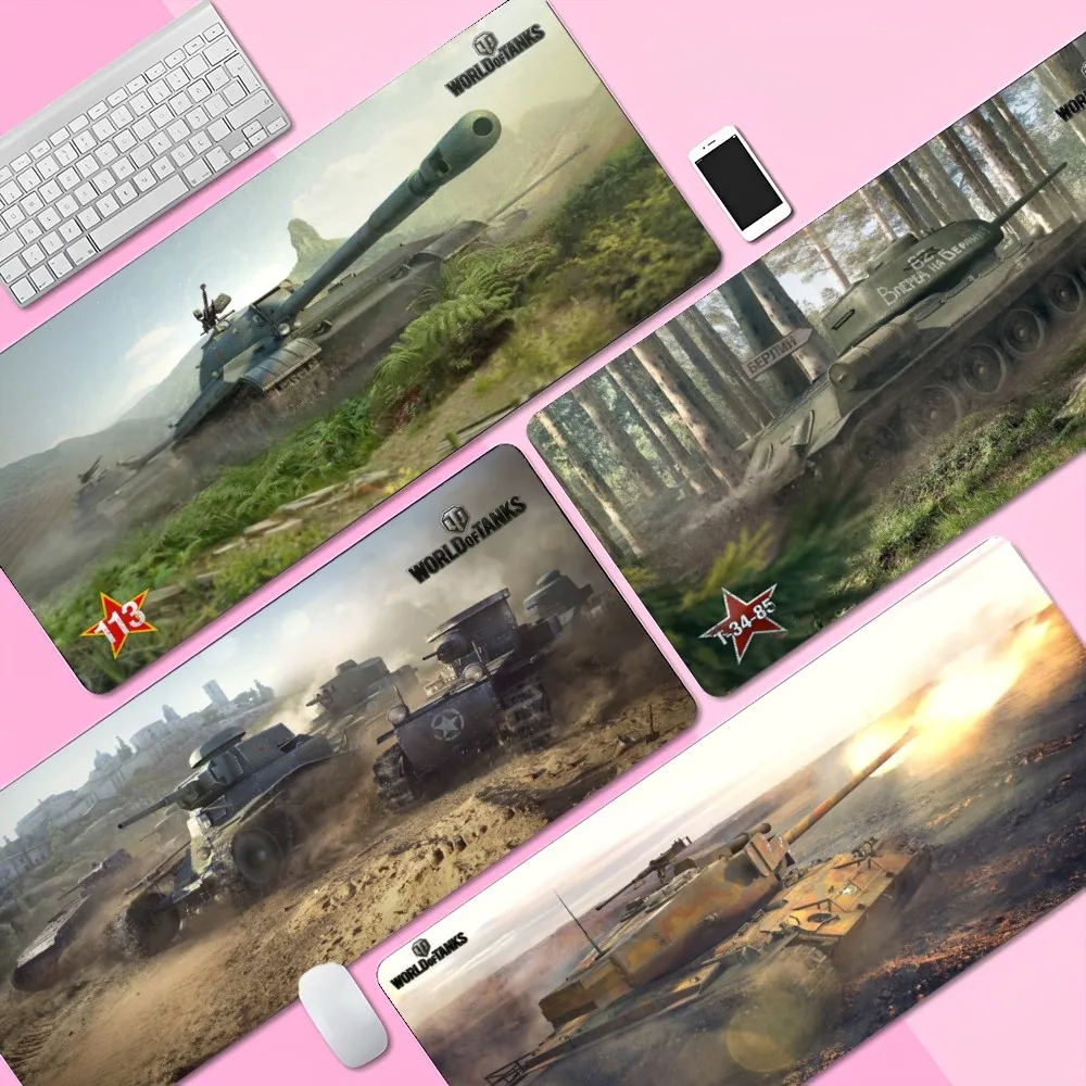 

World Of Tank Mousepad Custom Skin Desktop Desk Mat Kawaii Gaming Accessories Students Writing Pad for PC Table