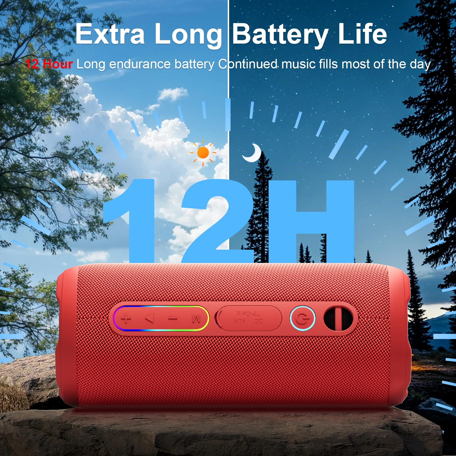 مكبر صوت بلوتوث 5.3 محمول مقاو - مراجعة Portable Bluetooth Speaker Waterproof Ipx7 وسعره