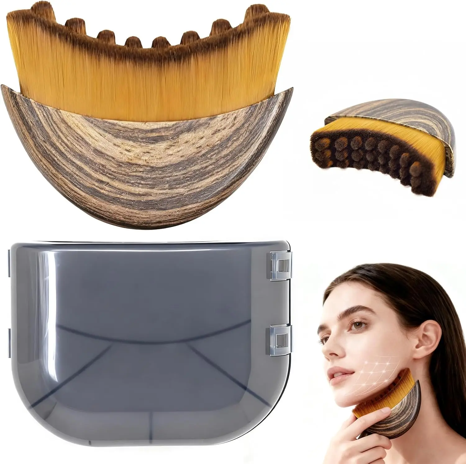 Lymphatic Contour Face Brush For Drainage To Reduce Puffiness And Relief Fatigue Facial Massager Face Chin Skin Sculpting Tool