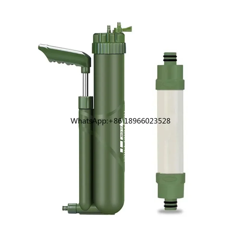 Hollow Fiber Membrane Outdoor Portable Water Purifier Pump Hiking Travel Survival Gear