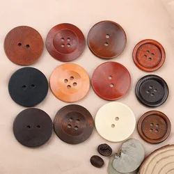 10PCS 2/4 Holes Round Wooden 15mm Buttons for Clothing High Quality DIY Decorations Sew on Accessories 5 Colors Optional