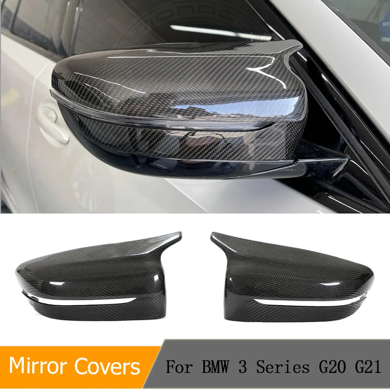 

Carbon Fiber Rearview Mirror Covers For BMW 3 Series G20 G21 330i M340i Sedan 2019-2022 Replacement Side Mirror Caps Shell LHD