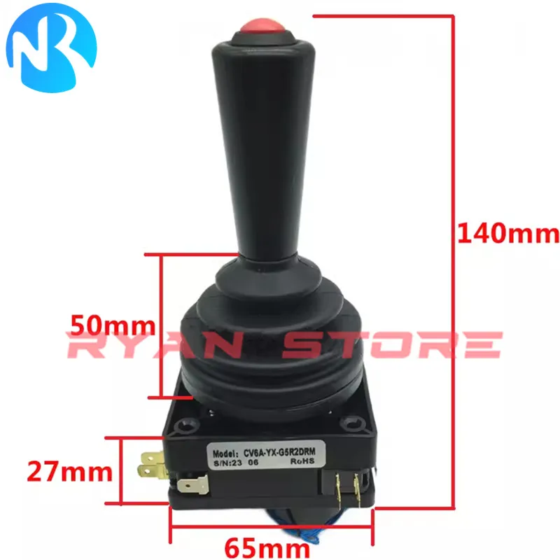 Imagem -05 - Simulação Joystick Máquinas de Construção com Botões Cv6a-yx-g5r2drm Interruptor Grande tipo Joystick Cv6a yx F4r2g 1pc