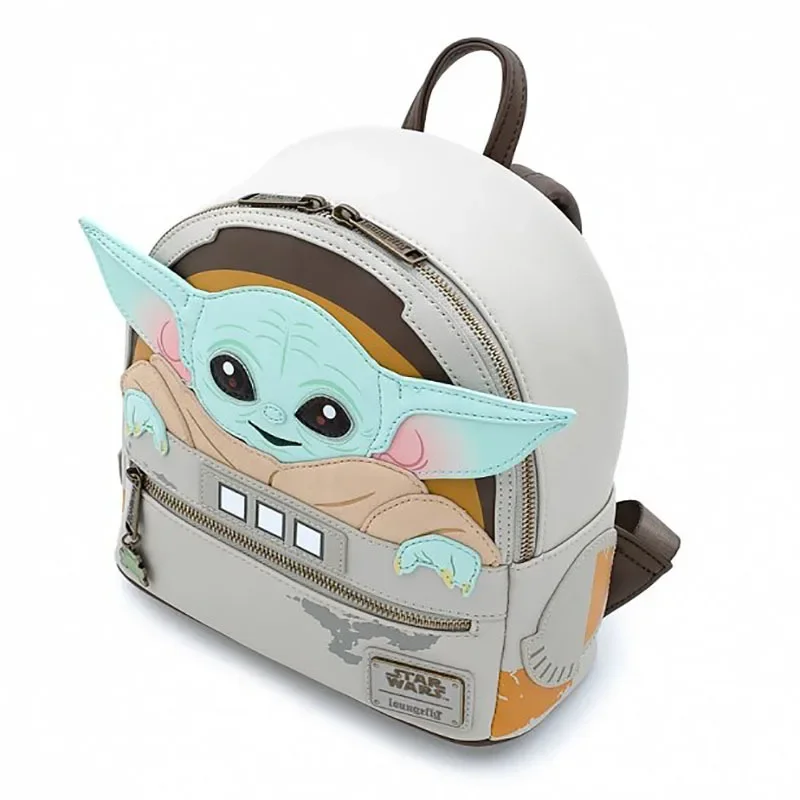 Loungefly Disney Star Wars Yoda Mini Cartoon Cute Backpack Double Shoulder Bag Children\'S Travel Bag Schoolbag Holiday Gifts