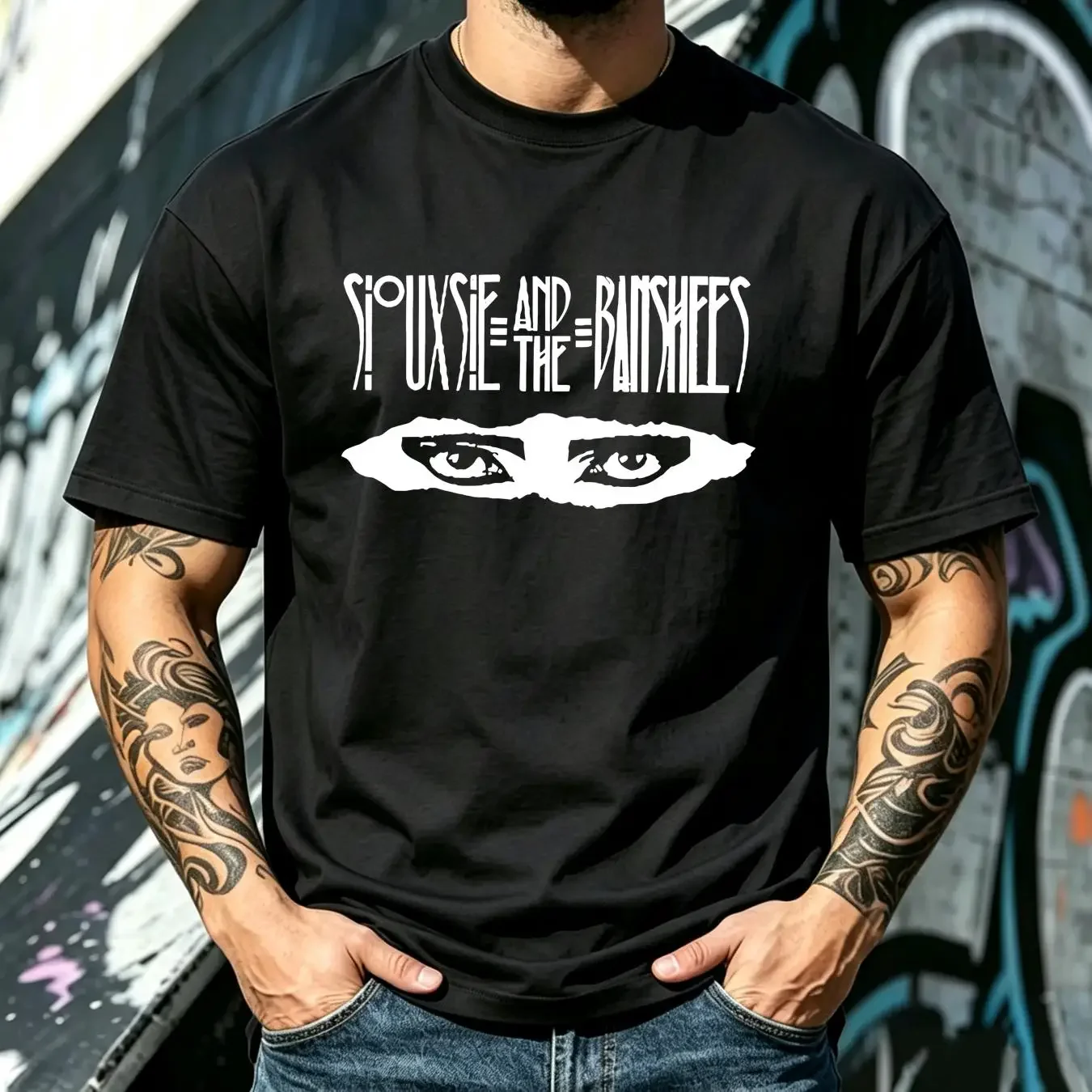 washed T Shirt Vintage Siouxsie And The Banshees S M L 2345XL vintage Washed streetwear Stretched Unisex Versatile Stylish