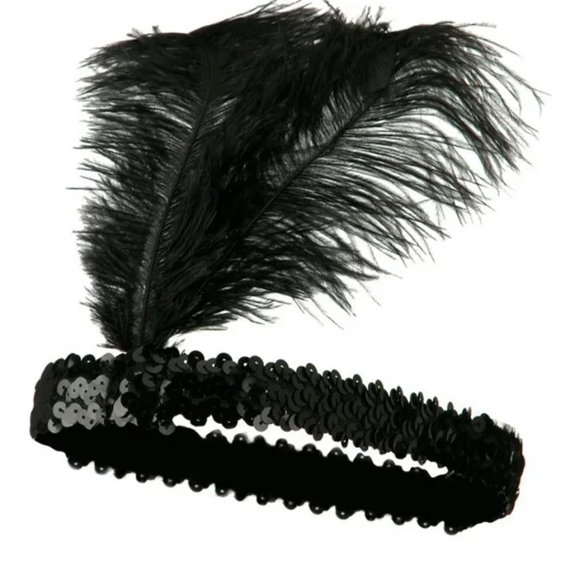 Disfraz de Flapper Gatsby para mujer, accesorio de 5 piezas, 1920s, color negro, rojo y blanco