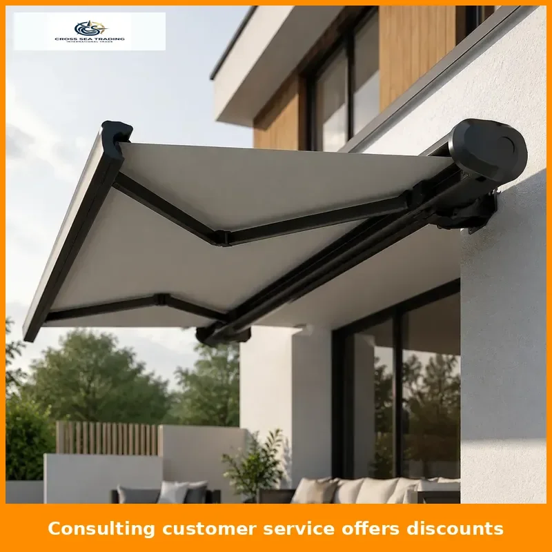 Automatic Awning Outdoor Cassette Foldable Awning Sun Shades Outdoor Retractable Awning Garden Buildings