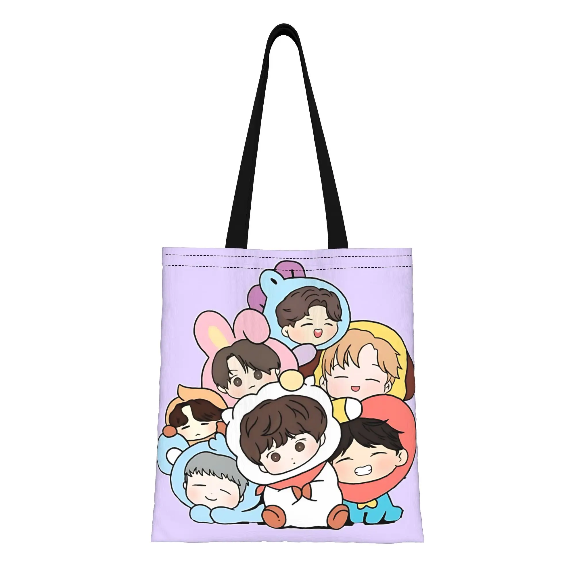 

ita bag first day of school Cartoon Y2K style idol Canvas funko pop Canvas Tote Bag Women'S Shoulder Handbag