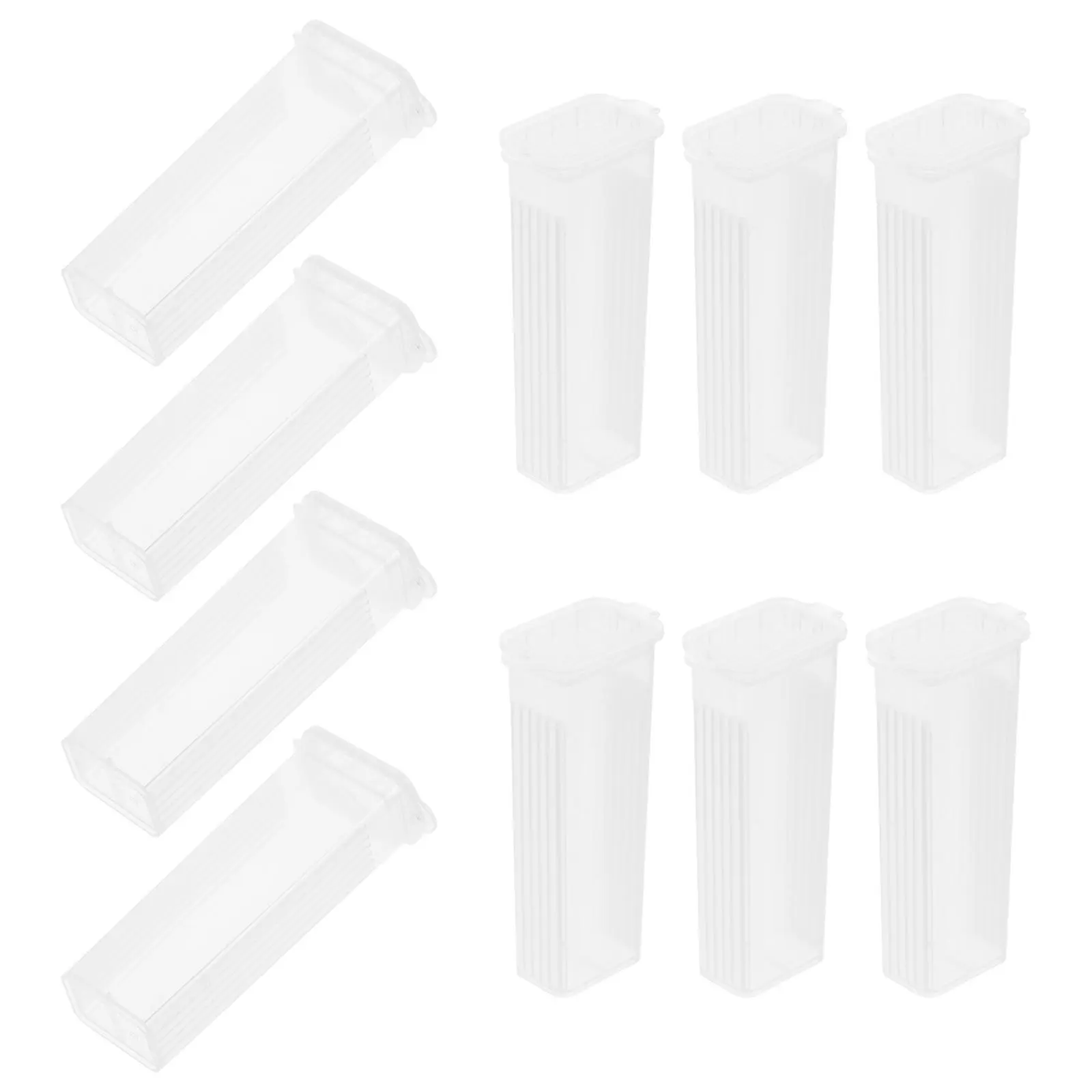 

10pcs Pathology Slide Storage Box Plastic Microscope Slide Holder Transparent Staining Lid For Laboratories Specimen