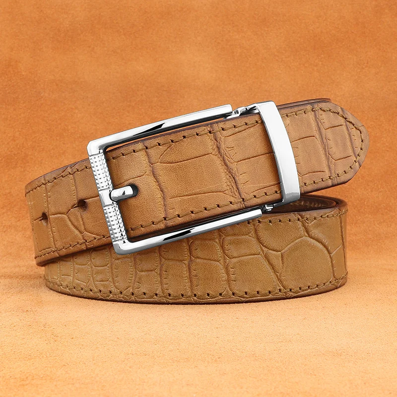 고품질 핀 버클 벨트 남자 블랙 컬러 3.3cm 와이드 카우 스킨 허리 스트랩 정품 가죽 허리띠 패션