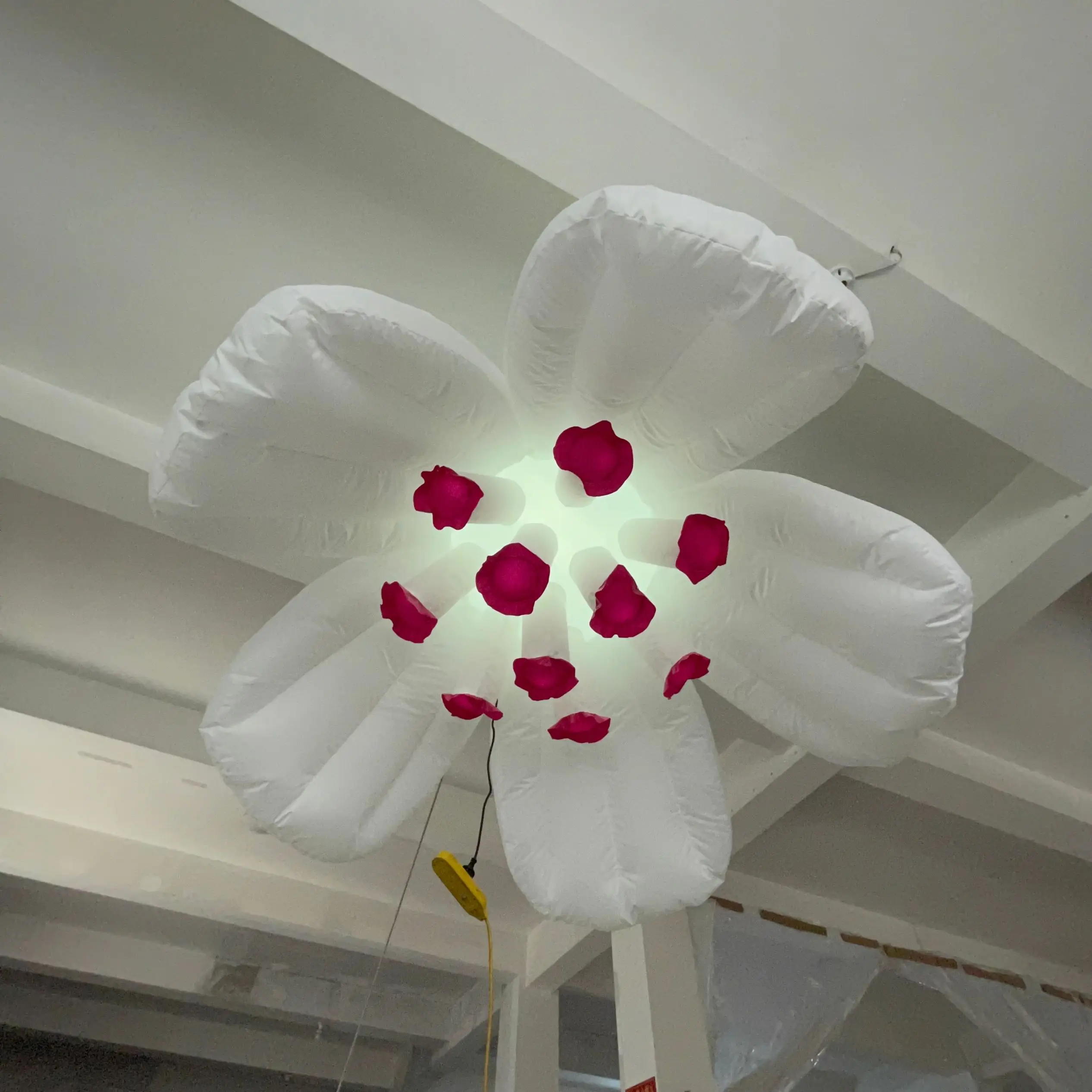 Vinfgoes Hanging LED Inflatable Flower Decor Indoor for Party/Wedding/Stage/Concert/Bar Ceiling Decoration view 4